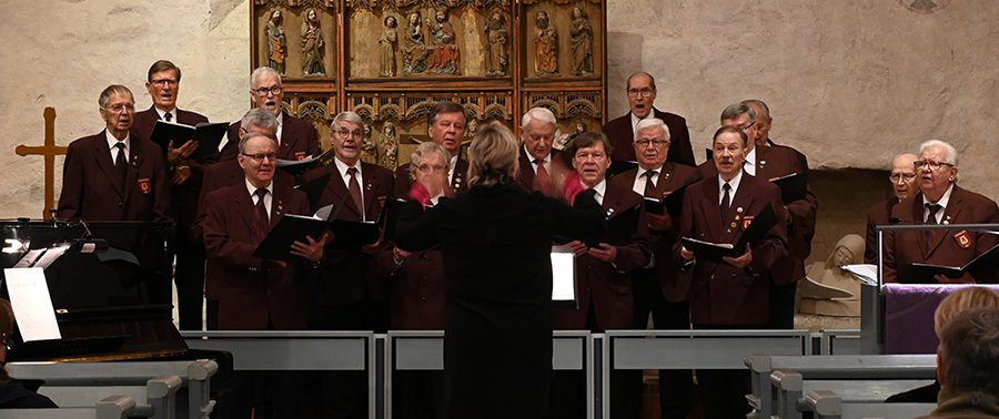 seniorikuoro laulaa kirkossa